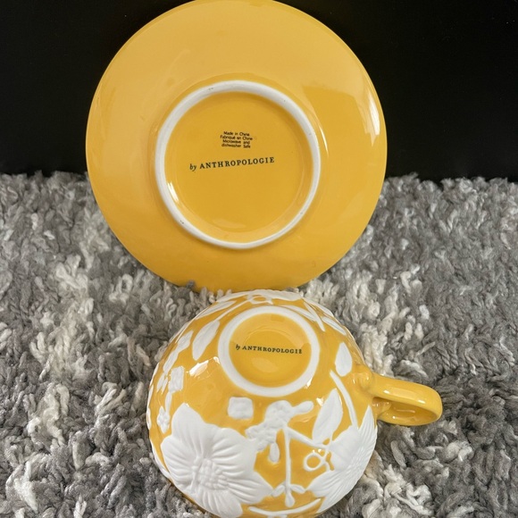 NIB Anthropologie Luciana Stoneware Cup and Saucer Set - Picture 6 of 7